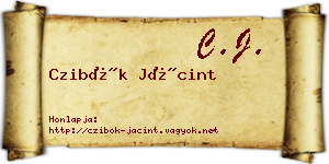 Czibók Jácint névjegykártya
